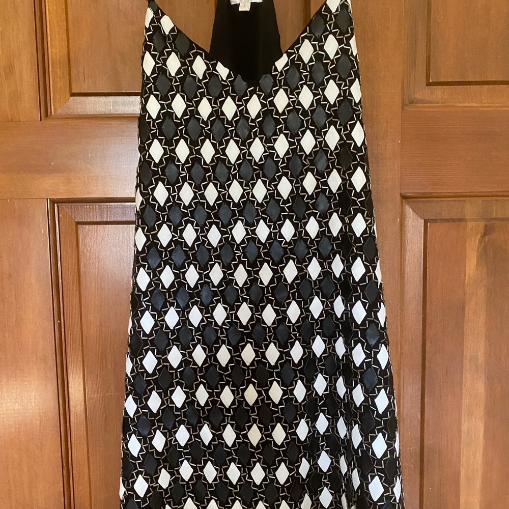 Parker Faux Leather and Bead Dress